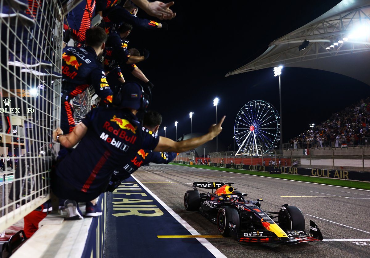 redbull's tweet photo. we can't think of a better way to start the season than with a DOUBLE PODIUM 🔥👏😏🏆🏆

@redbullracing @Max33Verstappen @SChecoPerez https://t.co/8Gx5KCAl2t