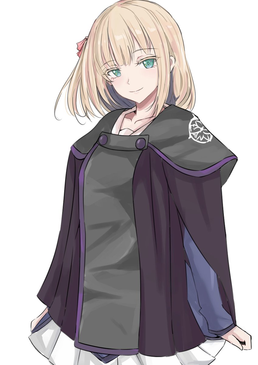 校章の刺繍入り学校指定のコートってのもいいかも

縁取りの色で階級分けされてて紫が最上位 