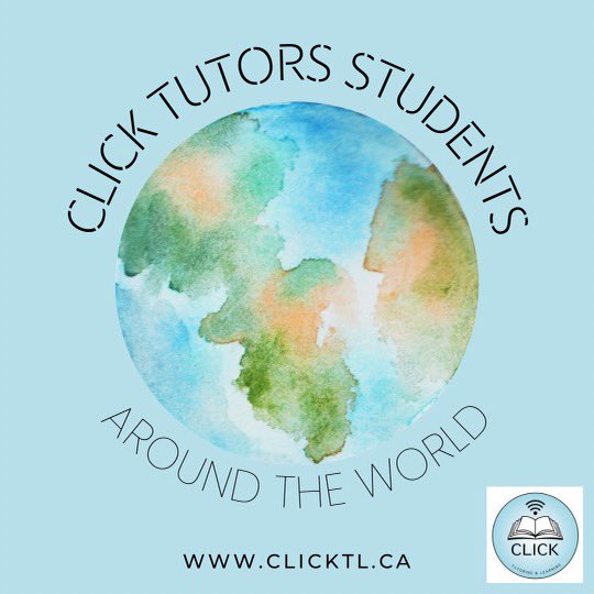 click_tl's tweet image. Did you know? 
Our virtual tutoring has helped students around the world. We have tutored students from USA, India, Middle East and across Canada. 

Please share with friends and family. Location doesn’t matter!
 
#virtualtutor #zoomtutor #mathtutor #readingtutor #onlinelearning
