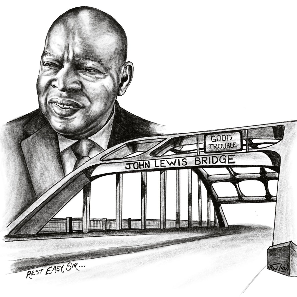 Bloody Sunday…

58 years 

Remembering John Lewis today with my charcoal drawing 

🙏

#GoodTrouble #Selma58