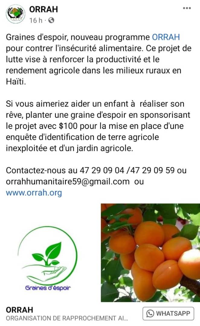 Appel à financement.
