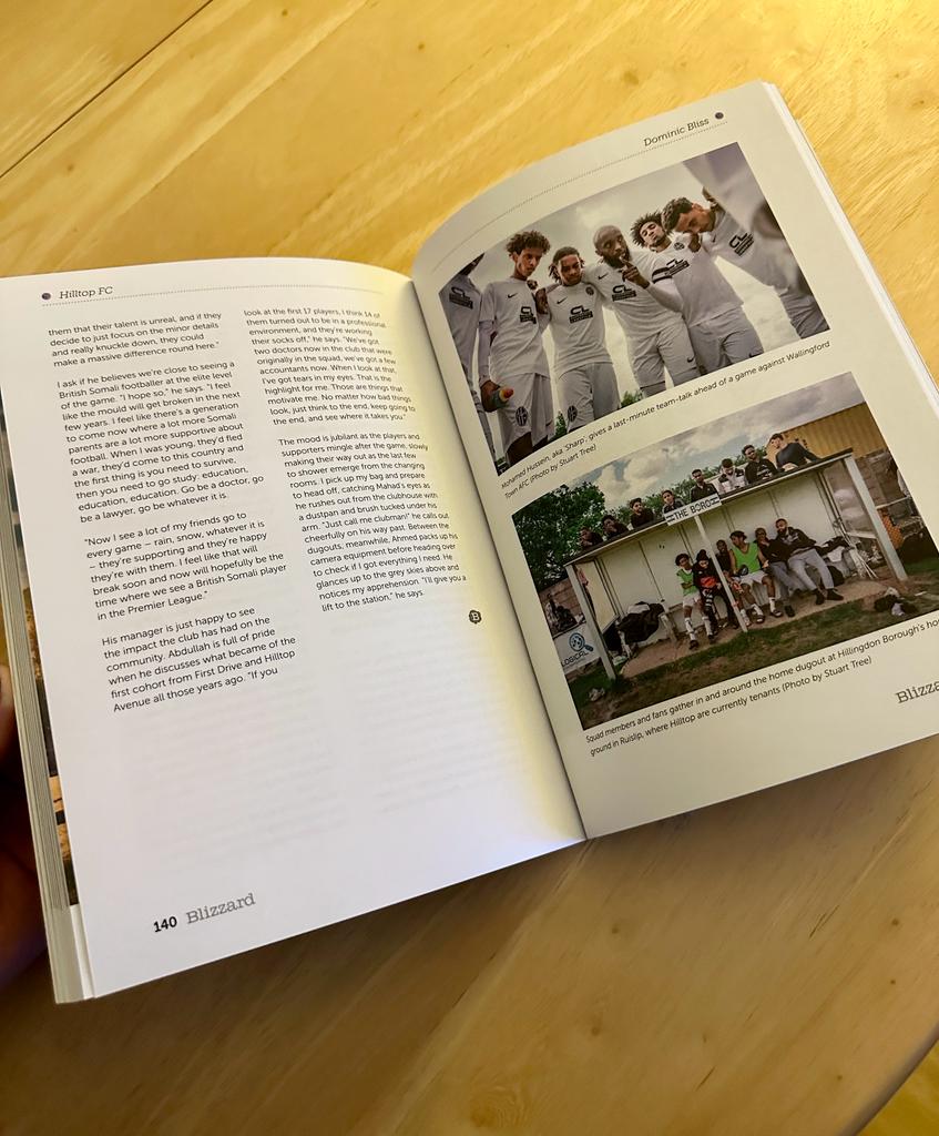 theinsidelefty's tweet photo. You can find my feature on @fc_hilltop in Issue 48 of the @blzzrd, with a gallery of photos from @StuartTree. We're both particularly proud of this one - a great story about one of the most interesting non-league clubs out there right now. https://t.co/MbQTBYNFGB