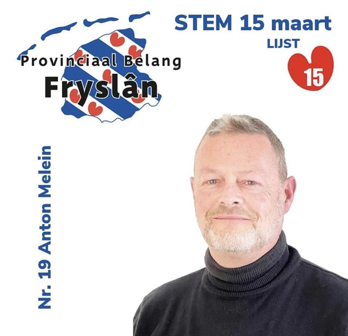 Even voorstellen ... Anton J. Melein 

#PS2023 #verkiezingen #kandidaten #15maart2023 #lijst15 #duurzaamheid  #heerenveenlokaal #wonen #bedrijven