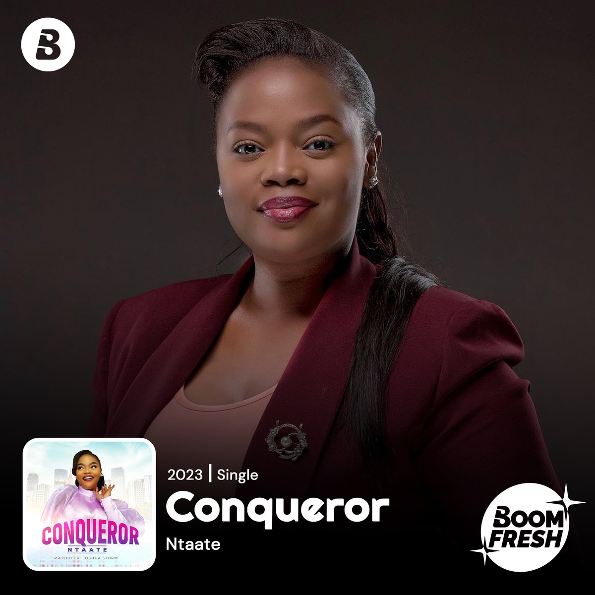 🚨BOOM FRESH🚨 Here's @Gabientaate 's fresh tune dubbed #Conqueror Check it out on #boomplay