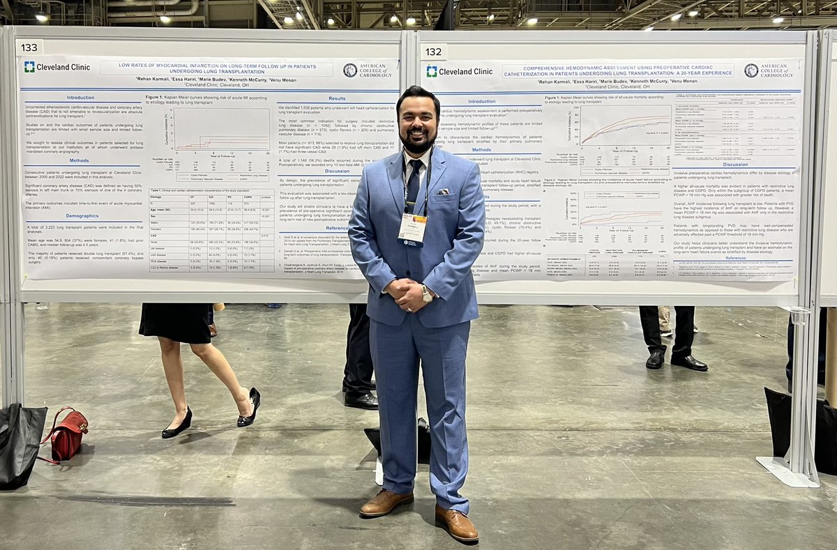 Rehan Karmali DO, MS (@rehankarmalido) on Twitter photo Continuing Day 2 at #ACC23 with a comprehensive presentation on pre-operative left and right heart catheterization findings and long-term cardiovascular outcomes in lung transplant patients ๐ซ๐ซ
<a href="/CCF_IMCHIEFS/">Cleveland Clinic IM</a> <a href="/CleClinicHVTI/">Cleveland Clinic Heart, Vascular & Thoracic</a> <a href="/venumenon10/">venu menon</a> <a href="/EssaHariri/">Essa Hariri, MD MS</a> Continuing Day 2 at #ACC23 with a comprehensive presentation on pre-operative left and right heart catheterization findings and long-term cardiovascular outcomes in lung transplant patients ๐ซ๐ซ
<a href="/CCF_IMCHIEFS/">Cleveland Clinic IM</a> <a href="/CleClinicHVTI/">Cleveland Clinic Heart, Vascular & Thoracic</a> <a href="/venumenon10/">venu menon</a> <a href="/EssaHariri/">Essa Hariri, MD MS</a>