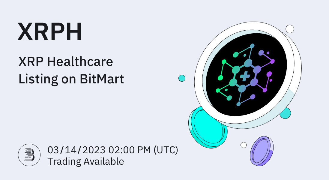 🎉#BitMart will list XRP Healthcare (XRPH) <a href="/XRPHealthcare/">XRP Healthcare</a> on our digital assets platform on March 14th, 2023.

💰 Trading pair: XRPH/USDT
💎 Deposit feature: 3/12/2023 14:00 (UTC)
💎 Trade feature: 3/14/2023 14:00 (UTC)

Learn more: support.bitmart.com/hc/en-us/artic…