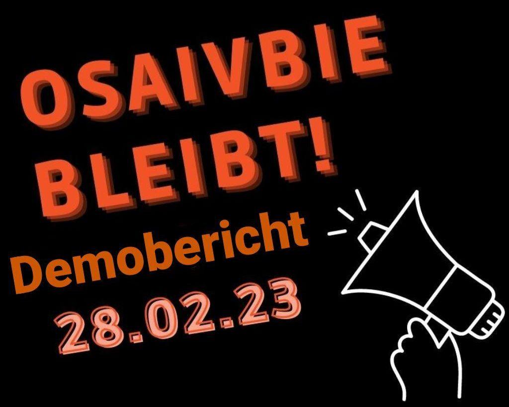 Demo #OsaivbieBleibt

Am Dienstag gingen um 11:30 Uhr über 150 Menschen in #Würzburg auf die Straße unter dem Motto „Osaivbies Abschiebung verhindern!“. Ein breites solidarisches Bündnis hatte erneut zur Demonstration aufgerufen, um die Abschiebung von Osaivbie Ekogiawe zu