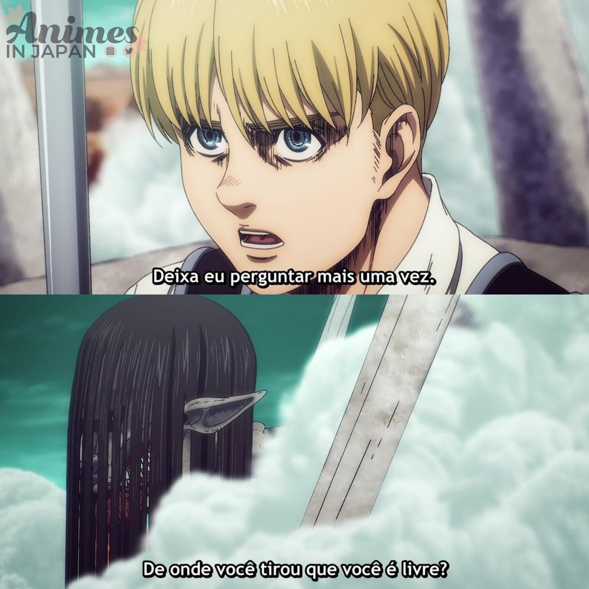 Animes In Japan 🎄 on X: Quando o anime acabar, lembrem dessa frase aqui  🤡 Anime: Shingeki no Kyojin (Attack On Titan): The Final Season Part 3   / X