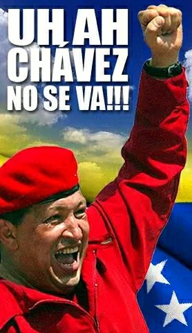 #ChávezVive en el corazón de los pueblos ❤️

Vamos a decir a coro: ¡Uh! ¡Ah! ¡Chávez no se va!

¿Quién me sigue?
