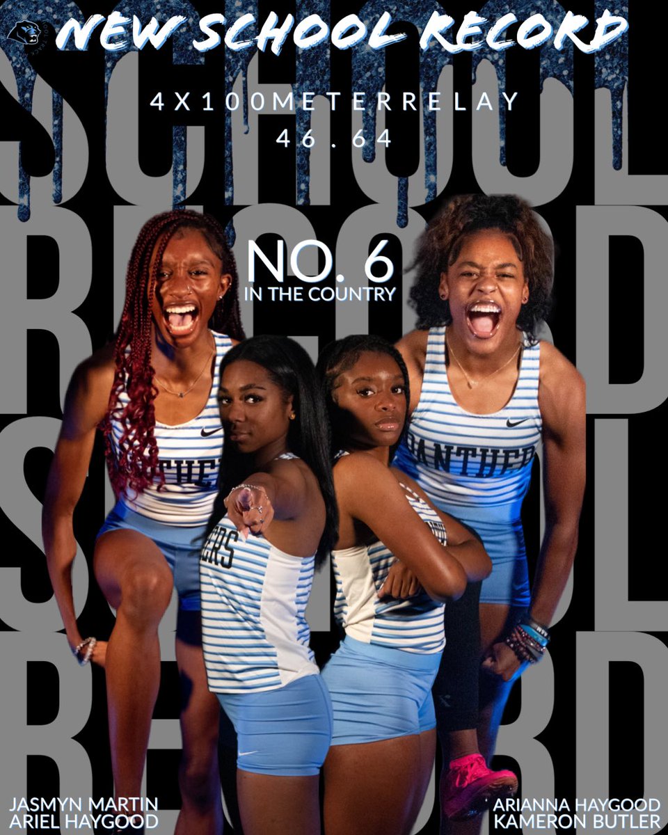 PaetowXC_TF's tweet photo. 🚨School Record Alert 🚨

Jasmyn, Ariel, Arianna, and Kameron
SHATTERED the 4×100 school record They are currently sitting #1 in the district, #2 in the region, #5 in the state  and #6 in the country. https://t.co/wD6itA6Aeb