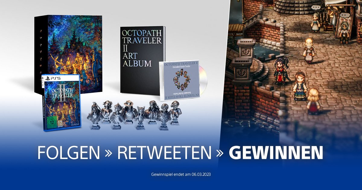 Wir machen euch fit für die Welt von #OctopathTraveler2 und verlosen die Collector's Edition und andere feine Goodies inkl. Game! 🥳💙 Testet die Prolog-Demo 👉 play.st/3yf5MVa @SquareEnixDE #PS4 #PS5 TNB: play.st/3L2dCsG