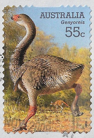 2008 Australia Megafauna Genyornis newtoni Thunder Bird 55c #stamp #stampcollecting #stamps #philately #birds #prehistoricanimals
