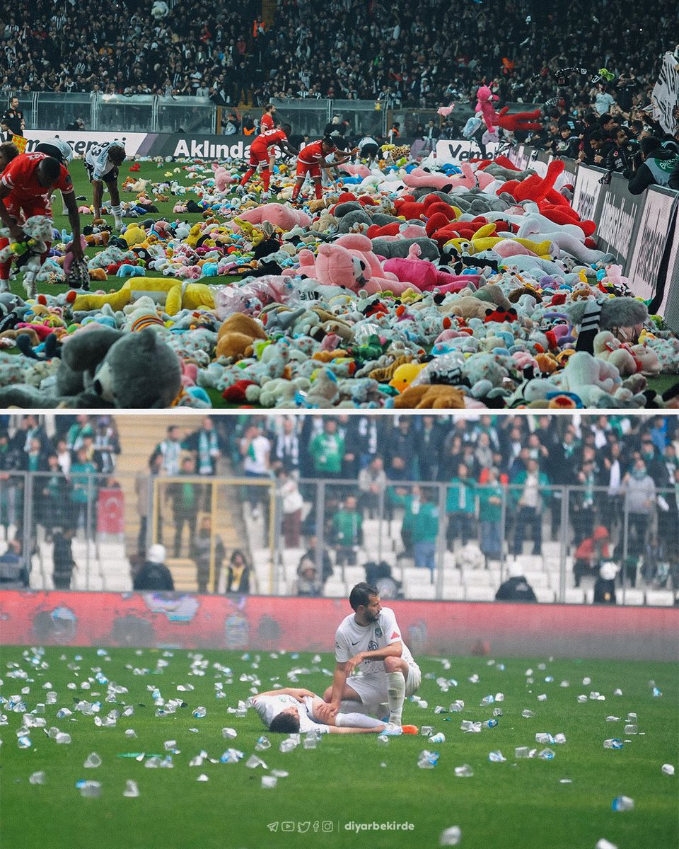 Deprem için sahaya oyuncak atan taraftarlardan, depremin yaralarını hâlâ saramayan şehrin takımının canına kast eden yaratıklara..
Unutmayın. #Amedspor’a yapılanlarını unutmayın.

#Amedsporyalnızdeğildir