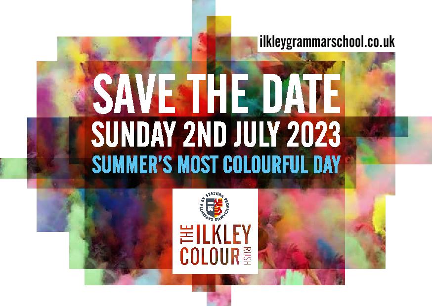 The Ilkley Colour Rush returns on 2nd July.
Ilkley Grammar School PTA <a href="/IGSPTA/">IGS PTA</a> is looking for sponsors, for further information please email pta@ilkleygs.co.uk