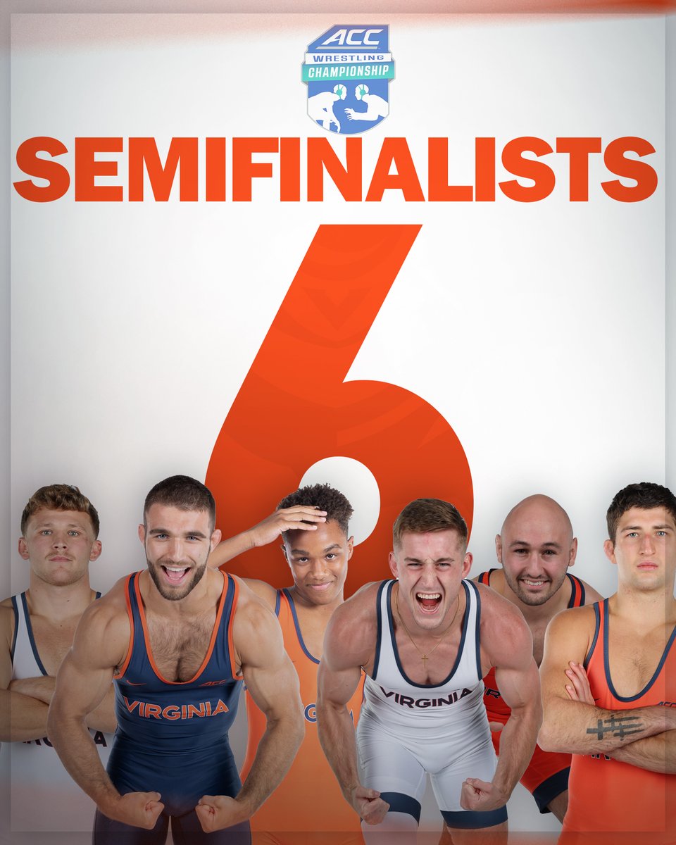 #RT @VirginiaSports: RT @UVAWrestling: The semifinals are getting underway at the ACC Championships and we have 6⃣ Hoos through!

#GoHoos | #TheVirginiaWay