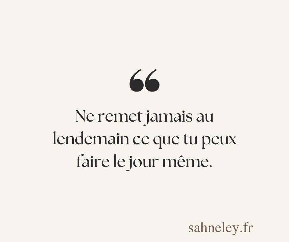 On le sait tous, mais il est bon de le relire... 😊
Prenez bien soin de Vous !!
Sahneley.fr 

#reussite #motivation #volonté #pouvoir  #avancer  #compétences #messagepositif #croireensoi #evolutionpersonnelle #objectifs #business #projet #travail #procrastination