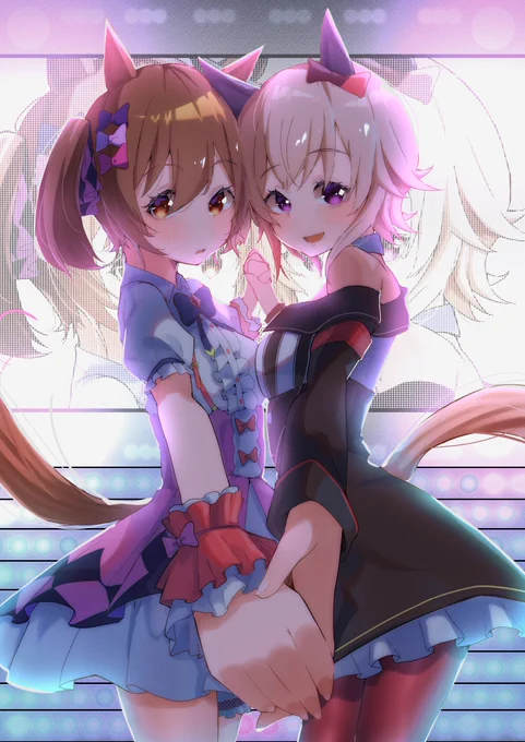ファルコとカレン#ウマ娘 #イラスト 