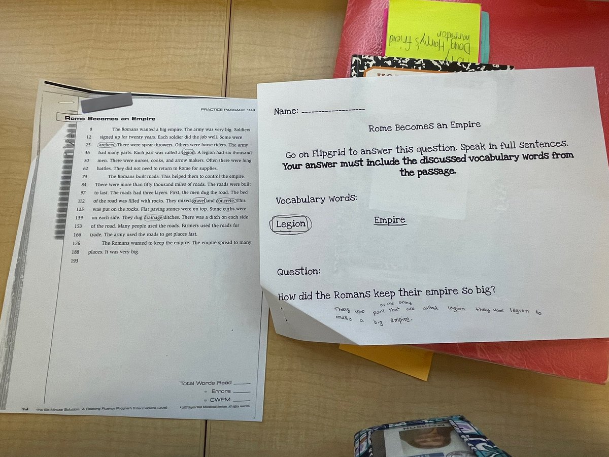 MissMirra2's tweet photo. Extension activity for higher leveled students whose ACCESS speaking scores need to be improved. We read an article together, discuss the topic/ new vocabulary then they need to answer a question on Flipgrid using two vocabulary words we learned #ESL https://t.co/WOffLHXWcH