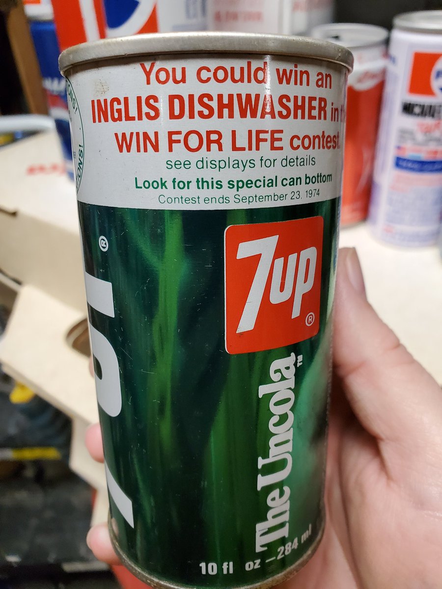 7up 'Win an Inglis Dishwasher' can from Canada (1974) #cancollector #cancollection #7up #inglis #dishwasher #canada #win @7UP @7UPCanada