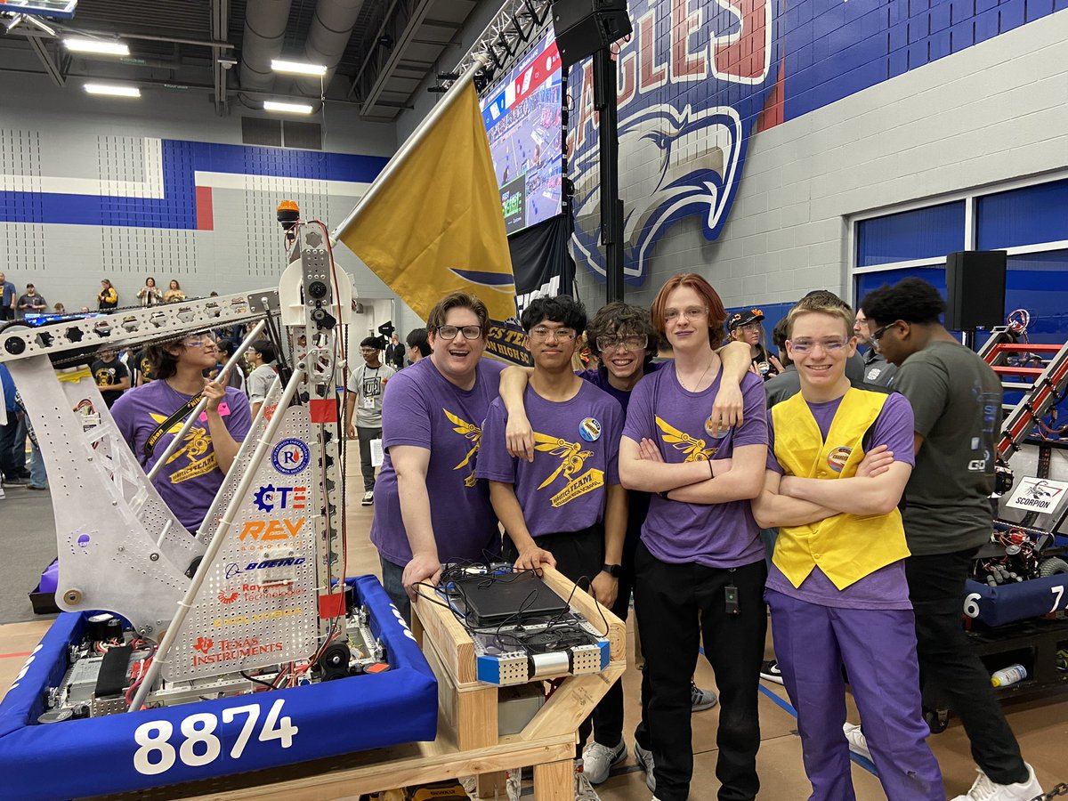 Richardson Robotics (@rhsrobot) on Twitter photo In the 4th seed Alliance for the semifinals! So excited to compete in our first semifinal match! <a href="/RichardsonISD/">Richardson ISD</a> <a href="/RISD_CTE/">RISD CTE</a> <a href="/RichardsonHS1/">Richardson HS</a> <a href="/Ms_Bellone/">Laura Bellone</a> In the 4th seed Alliance for the semifinals! So excited to compete in our first semifinal match! <a href="/RichardsonISD/">Richardson ISD</a> <a href="/RISD_CTE/">RISD CTE</a> <a href="/RichardsonHS1/">Richardson HS</a> <a href="/Ms_Bellone/">Laura Bellone</a>