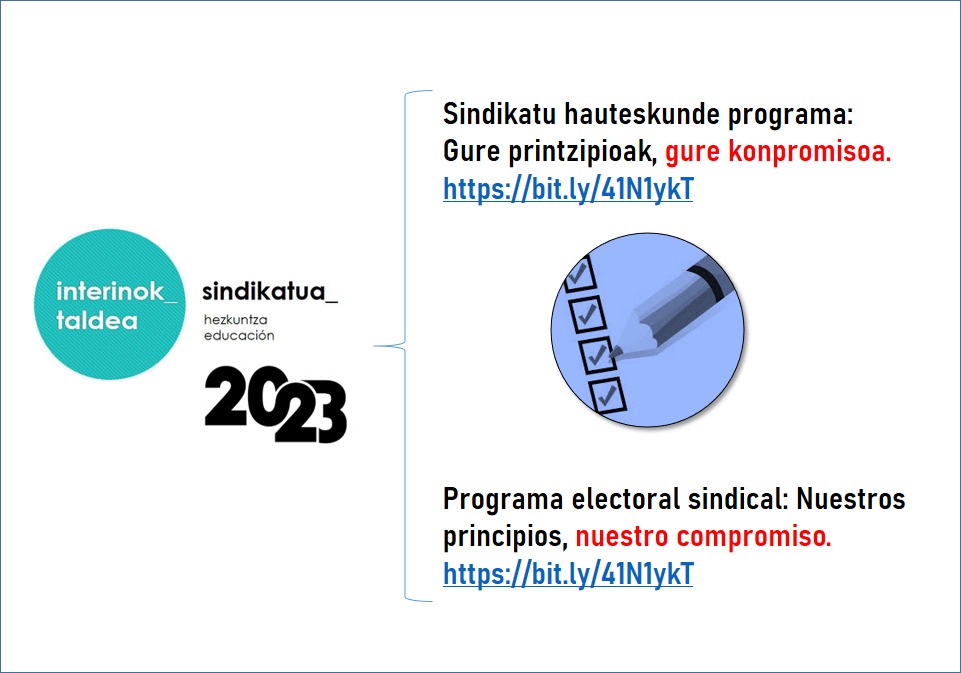 interinoktaldea's tweet photo. [Interinok_taldea] [Hezkuntza]: Gure hauteskunde programa sindikala aurkezten dizuegu: Gure printzipioak, gure konpromisoa.
Os presentamos nuestro programa electoral sindical: Nuestros principios, nuestro compromiso.
https://t.co/VMO6JczLtJ
#FijezaYaEsConstitucional https://t.co/ckWjN1PpfR