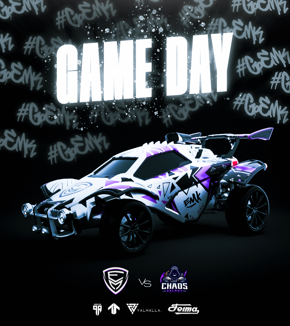 #GAMEDAY | EMK Rocket League 🚗⚽

¡Para acabar la semana con buen pie nuestros guerreros buscarán sumar el segundo +3 del fin de semana! 🫡

🏆 | <a href="/GoldenSC_/">Golden Series Championship</a>
⏰ | 21:00
🆚 | <a href="/ChaosGalaxyEC/">Chaos Galaxy</a>
📺 | No se retransmite

¡Mucha suerte guerreros, confiamos en vosotros! 🤞🍀

#GoEMK 💜
