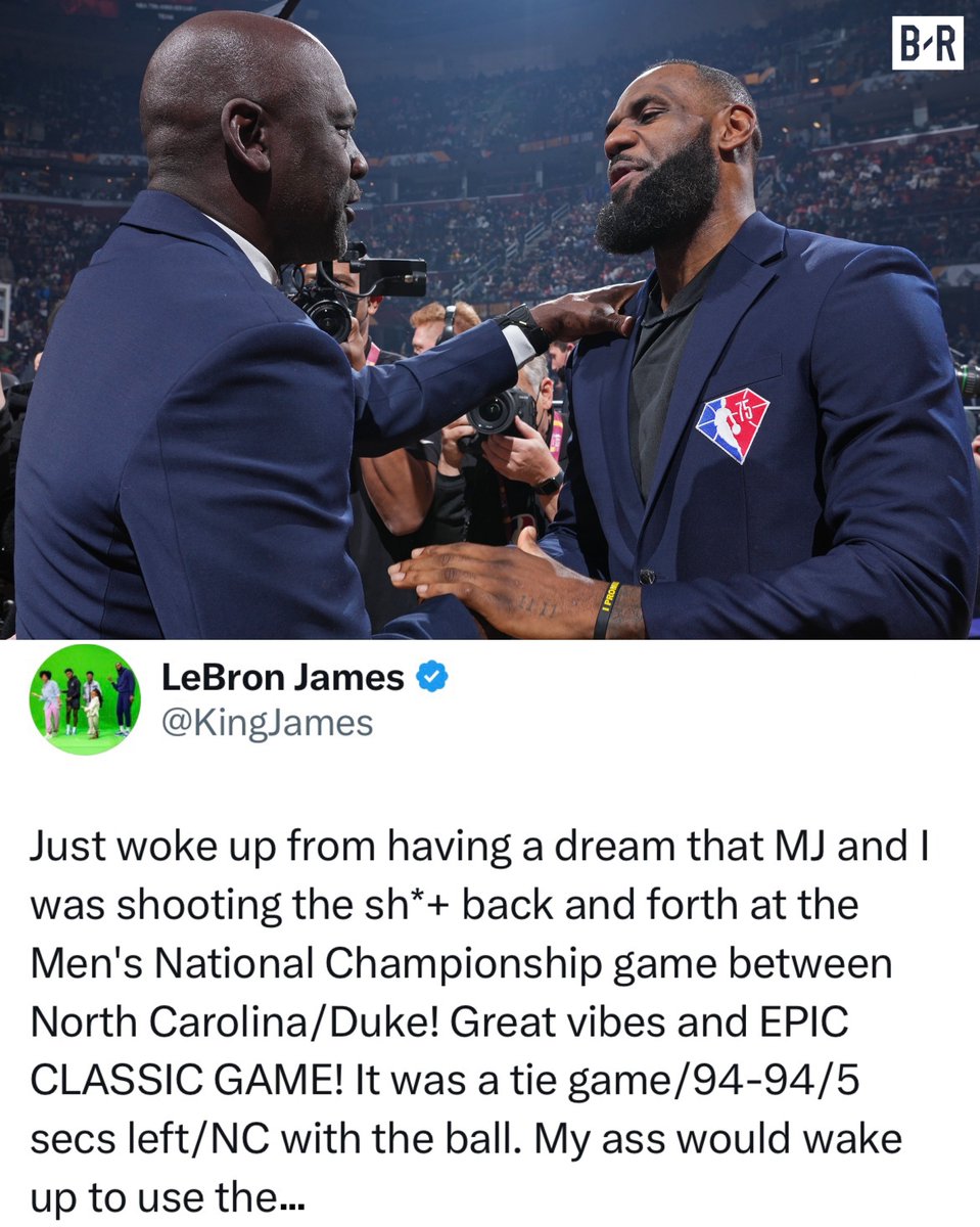 BleacherReport's tweet photo. We need to know how this dream ended 😂 @KingJames https://t.co/ZaGoAy0SNV