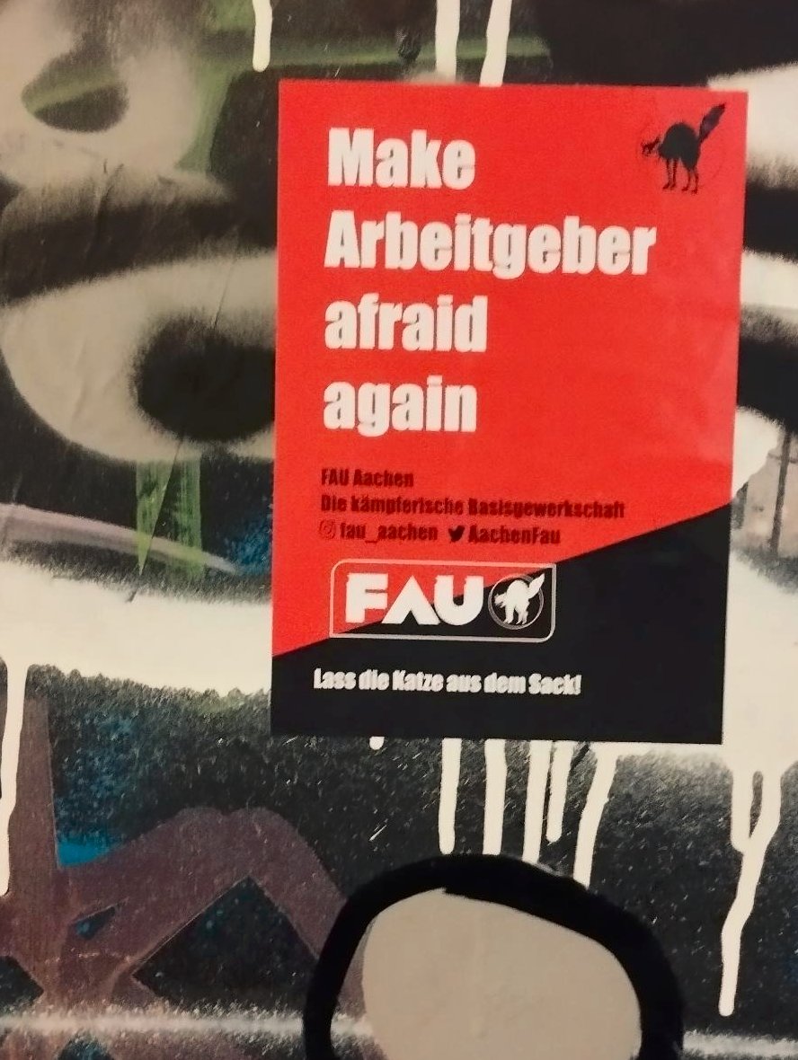 AachenFau's tweet photo. Letzten Montag ist die Arbeitgeberin nicht zur Verhandlung erschienen. Morgen um 11:40 ist der Wiederholungstermin. Sollte sie wieder nicht erscheinen, wird ein Versäumnisurteil erlassen und wir bekommen Recht. Stay tuned! 
#CipressoKiosk #geldher #slay 

https://t.co/zek8K5OEt6 https://t.co/WoQMyyxG8I