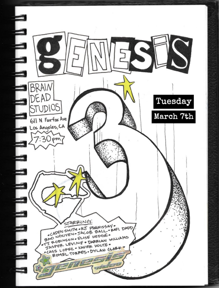agenesisvideo's tweet photo. G3!!! LA!!! TUESDAY!!! BRAIN DEAD STUDIOS 🫡 https://t.co/MbGk3C1FxA