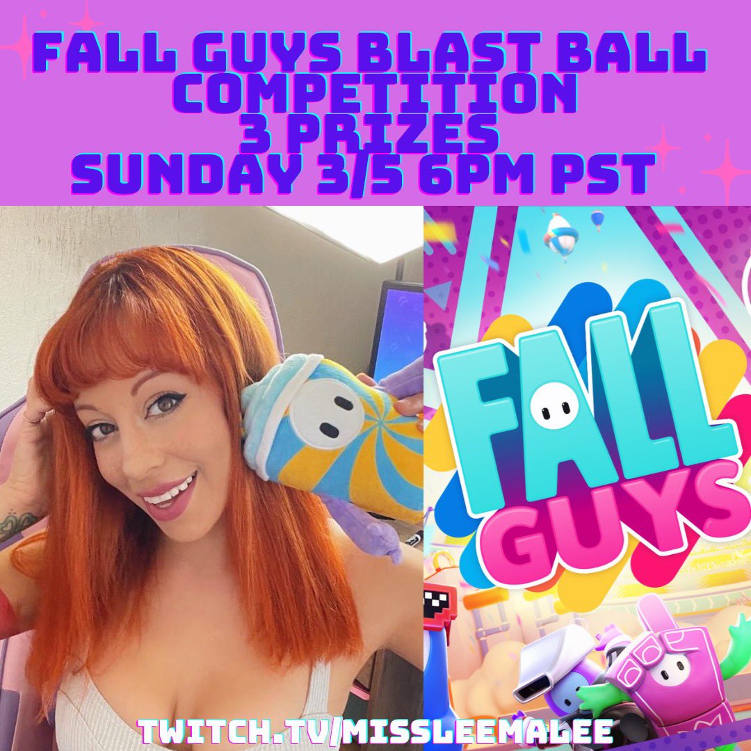 missleemalee's tweet photo. Yup blast ball only! Let’s gooooo
See y’all tonight
#fallguys #blastball #twitch https://t.co/gYwN020WAt