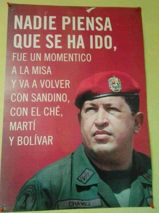 #AnapSanctiSpiritus. Continuamos defendiendo los ideales por los que luchaste toda la vida. América y el mindo te tiene en el Corazón junto a #Fidel, el Che, Martí y Bolivar. <a href="/anap_cuba/">Asociación Nacional de Agricultores Pequeños</a> .<a href="/PartidoPCC/">Partido Comunista de Cuba</a> .#ChavezVive .<a href="/RafaelAnap/">Rafael Santiesteban Pozo</a> .<a href="/deivipereez9/">Deivi Pérez</a>