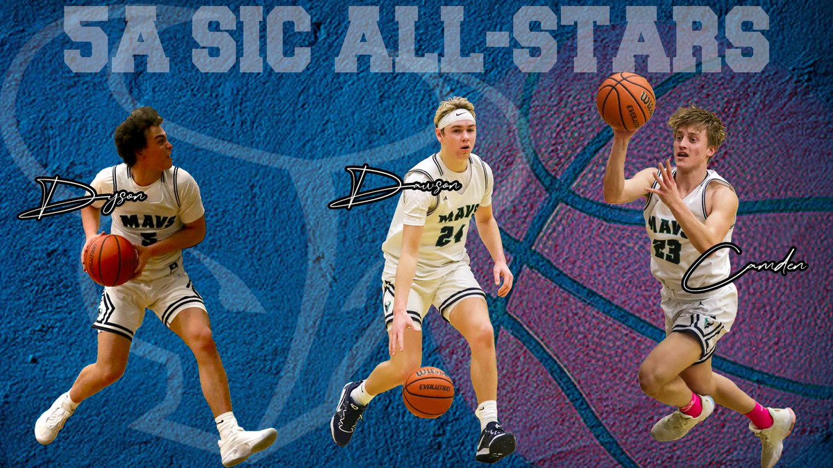 Congrats to these 3 seniors - they will represent Mtn View on Wednesday at the SIC SENIOR All-Star Game. Game is at Mtn View HS with girls game starting at 6 pm and boys game at 730 pm. Honored to have the chance to coach them one last time!🤘🏻🤘🏻 #MavFamily