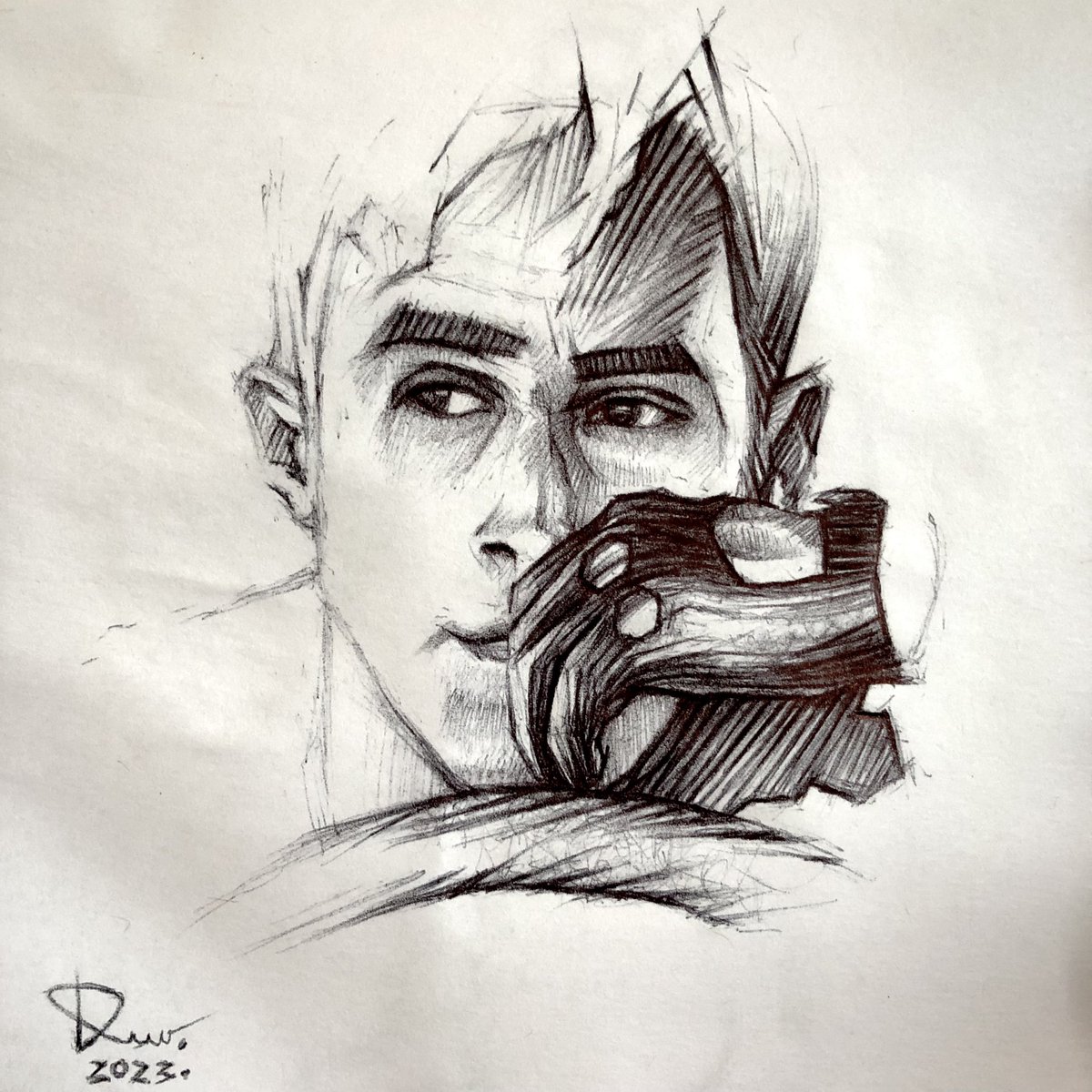 ddrrrr's tweet photo. DRIVE. 🦂
#pendrawing #pensketch #penart #portrait #portraitsketch #bic #bicpenart #bicpendrawing #drive #drivemovie #ryangosling #dibujoapluma #sketchart #sketchbook #retratoapluma #popculture #cinema #culturapop #fanart #moviefanart https://t.co/4UH6X4E6c9