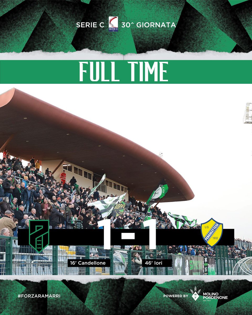 PordenoneCalcio's tweet photo. Grazie cuori neroverdi ๐ค๐
Un dispiacere grande non avervi regalato la vittoria โน๏ธ
#ForzaRamarri #ForzaPordenone #PORPER https://t.co/O1vsEvnIRv