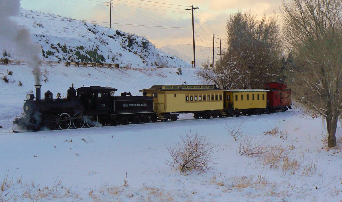 The locomotive sat uncovered in the UP’s East Los Angeles yard from 1955 until being purchased  by the State of Nevada for the Nevada State Heritage Association in 1971. It was the first piece of former V&amp;T equipment brought back to Carson.
#NVCultureDay is 3/10 at #NVLEG2023!