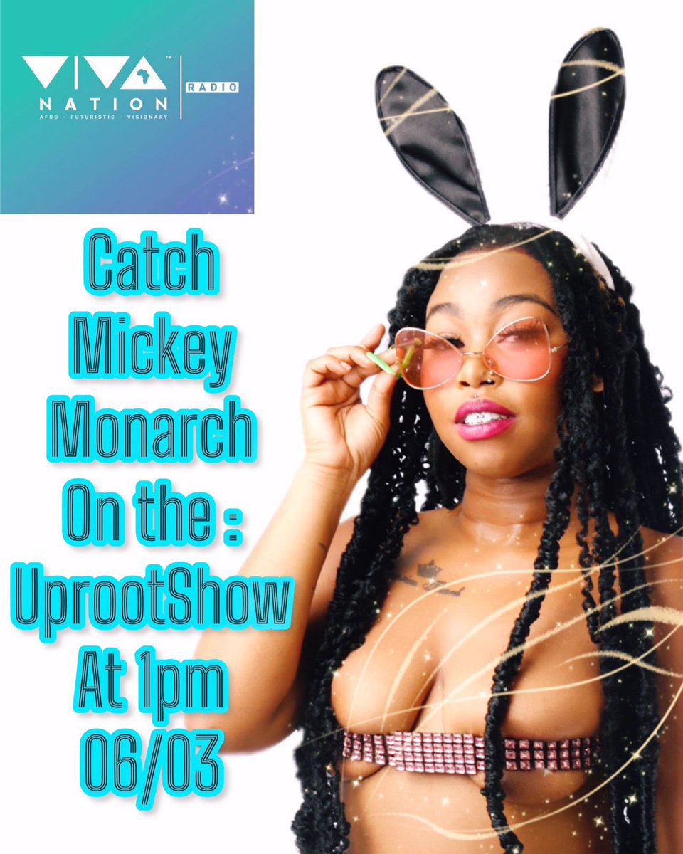 theno1spud's tweet photo. Catch @mickeymonarch radio ๐ป interview tomorrow at 1pm ๐ on the #UpRoot Show ๐ฆ๐ฎโ๐จ๐ฅ @vivanationradio ๐๐ itโs gonna be HEAVY ON IT ๐๐๐๐๐๐๐
The #BaddieFactory ๐ญ๐น OUT NOW ON ALL DIGITAL PLATFORMS ๐ฆ๐
#viral #explore #pages #mickeymonarch #african #beauty #beautiful https://t.co/WUxmdZnJwh