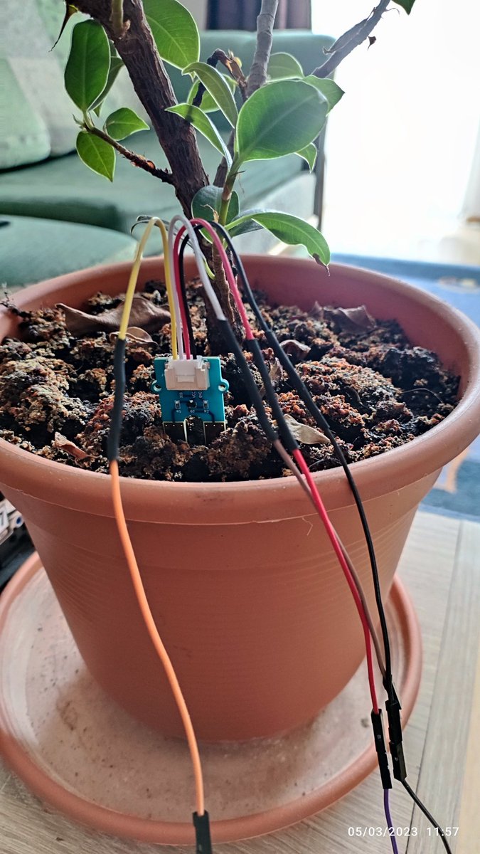 mrichard92's tweet photo. Testing the SeeedStudio soil moisture sensor! 
#arduino #seeedstudio #programming https://t.co/EJgKc4xfHi