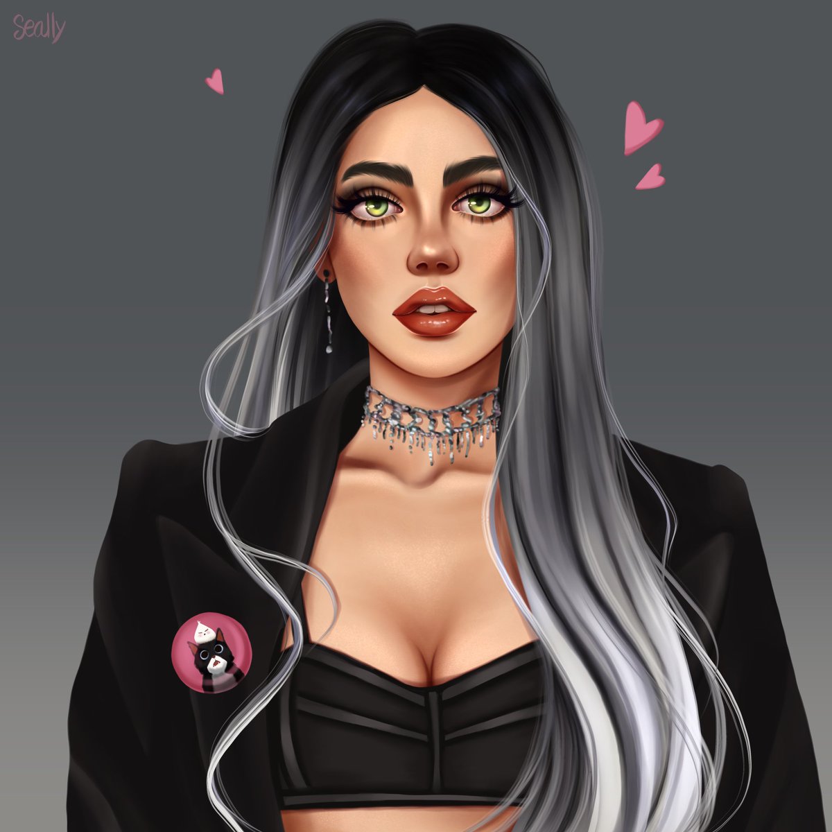 iamseally's tweet photo. Latest drawing 🖤🤌🏻 #samdoesarts1mil #tessa #drawing #procreate https://t.co/OXOtpaXvUW