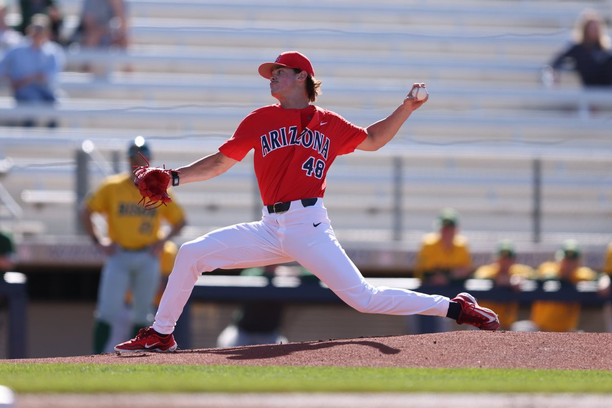 ArizonaBaseball's tweet photo. What a start from Z! 💎 #BearDown 

His final line: 6 IP, 1 R, 8 K 🔥 https://t.co/rgctDqXERm