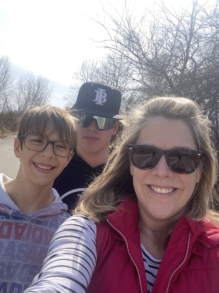 56 degrees on a Sunday=family walk to Handles on the Nickel Plate Trail. #loveourcommunity