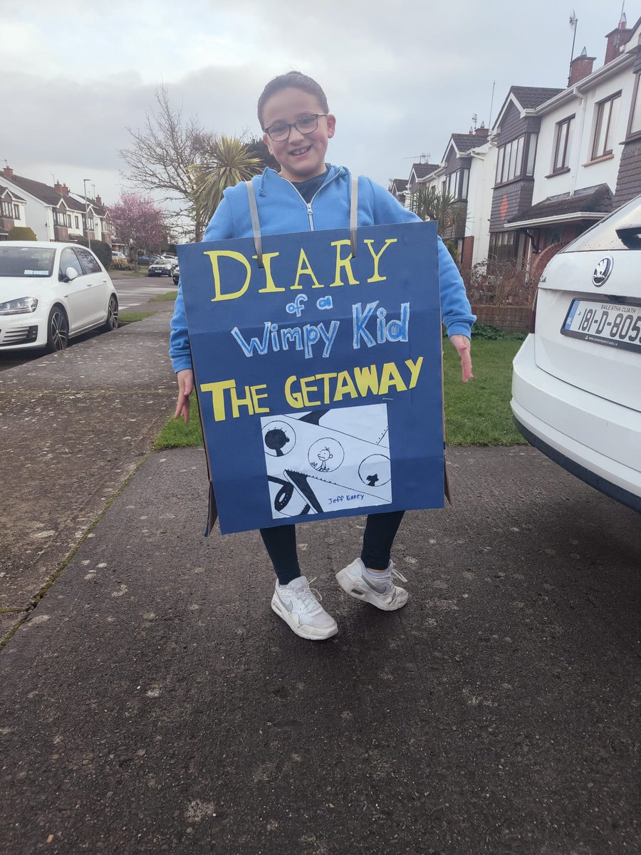ShaneOBrien73's tweet photo. @wimpykid my daughter Elizabeth picked her favorite book and made a life size outline of "The Getaway" for World book day!! Hope you like it! https://t.co/KWldVxo3kw