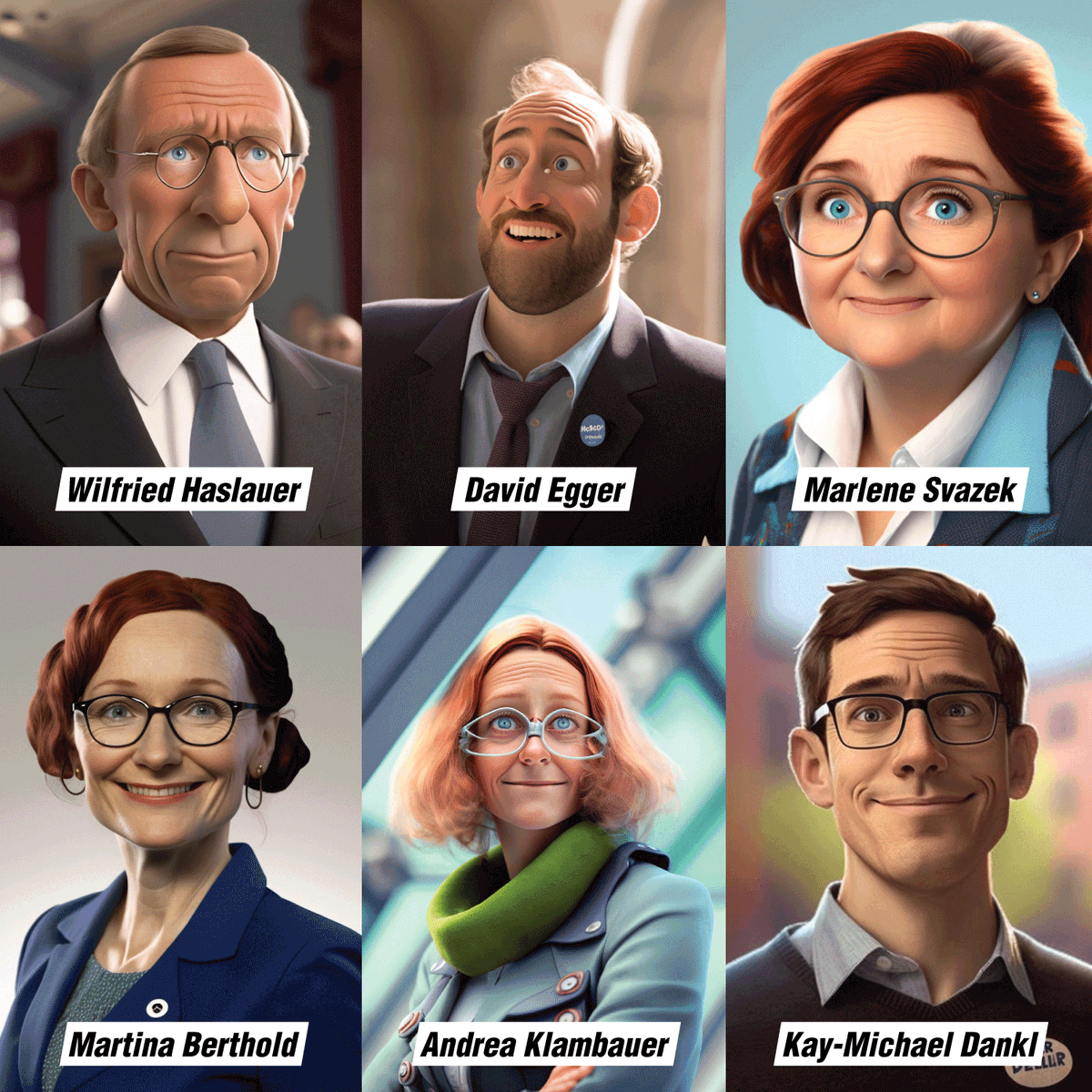 kay_dankl's tweet photo. Eine kleine Spielerei vom Sonntag, inspiriert von den hier verbreiteten Bildern von Präsidenten, KanzlerInnen &amp; Co., die dank KI als Pixar-Charaktere zu sehen sind😉#salzburg #landtagswahl https://t.co/R1RfjR7lb9