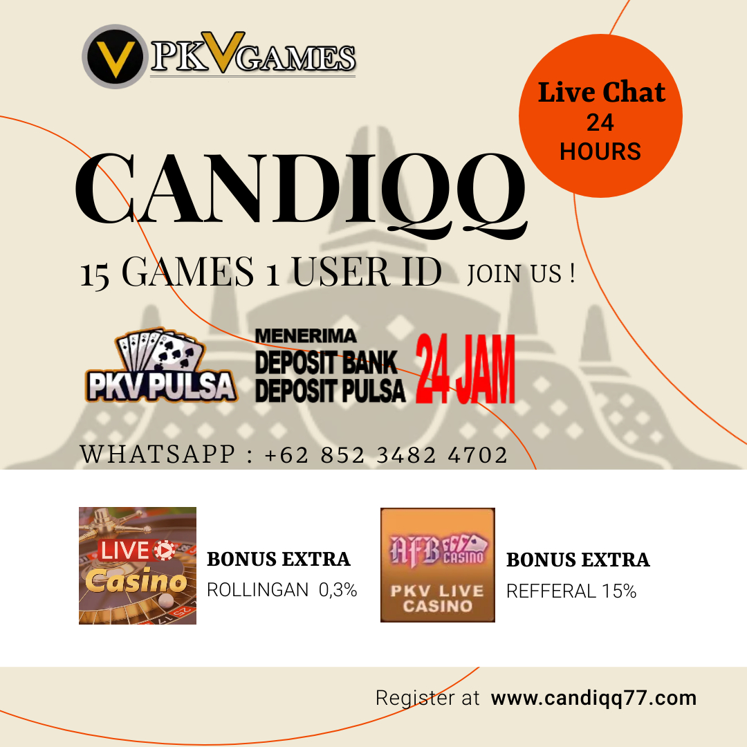 Nikmati Kemenangan Bersama Kami Di CandiQQ ! Langsung Daftar IDnya Ya !
New 15 Game Dalam 1 id 
New Game PKV LIVE CASINO Link: Candiqq77.com #candiQQ #Pokeronline #Pokerrupiahindonesia #GTNeo2Launch #Rockwithyou3rdWin #noviawidyasari #siskaeee #igo #panlok #betting