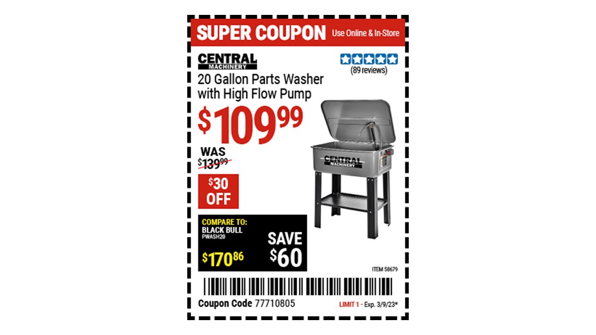 Harbor Freight on Twitter "Buy the CENTRAL MACHINERY 20 gallon Parts