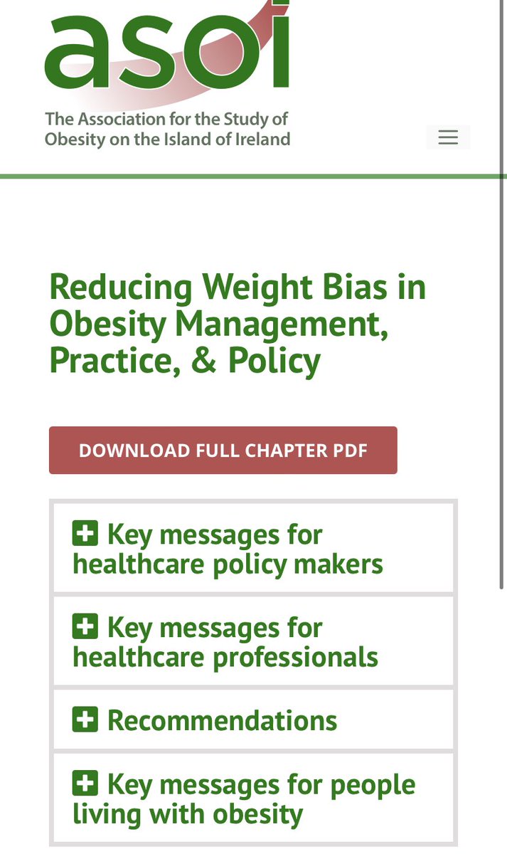 Check out this video on the stigma experienced by people living w/ obesity &amp; why we need to urgently address this vimeo.com/user168099572/… Here are our new guidelines on addressing weight bias in healthcare: asoi.info/guidelines/wei… <a href="/ASOIreland/">ASOI</a> <a href="/LeonaRyan85/">Leona Ryan,PhD</a> <a href="/cathybreen24/">Cathy Breen PhD RD</a>