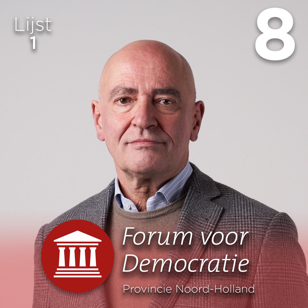 Anton van Schijndel, gemeenteraadslid in Amsterdam en jurist, is onze nummer 8! Anton zal zich ervoor inzetten dat Noord-Holland per direct stopt met het uitvoeren van het geldverslindende stikstofbeleid, waardoor de woningbouw op slot is gezet. Stem 15 maart #FVD!