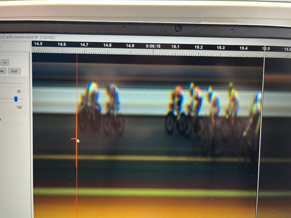 The winner at the #GPMonseré was decided based on this low-quality finish photo. 

This was the only proof the organisation could give to decide Gerben Thijssen as winner. 

I wish I was joking, but I'm telling the truth. 😂
