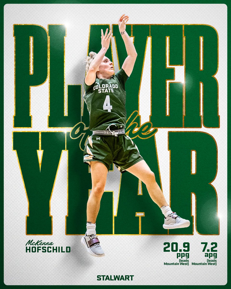 𝗕𝗲𝘀𝘁 𝗼𝗳 𝘁𝗵𝗲 𝗕𝗘𝗦𝗧‼️

<a href="/mckenna_hofs/">McKenna Hofschild</a> has been named the <a href="/MountainWest/">Mountain West</a> 𝗣𝗹𝗮𝘆𝗲𝗿 𝗼𝗳 𝘁𝗵𝗲 𝗬𝗲𝗮𝗿‼️

#Stalwart x #CSURams