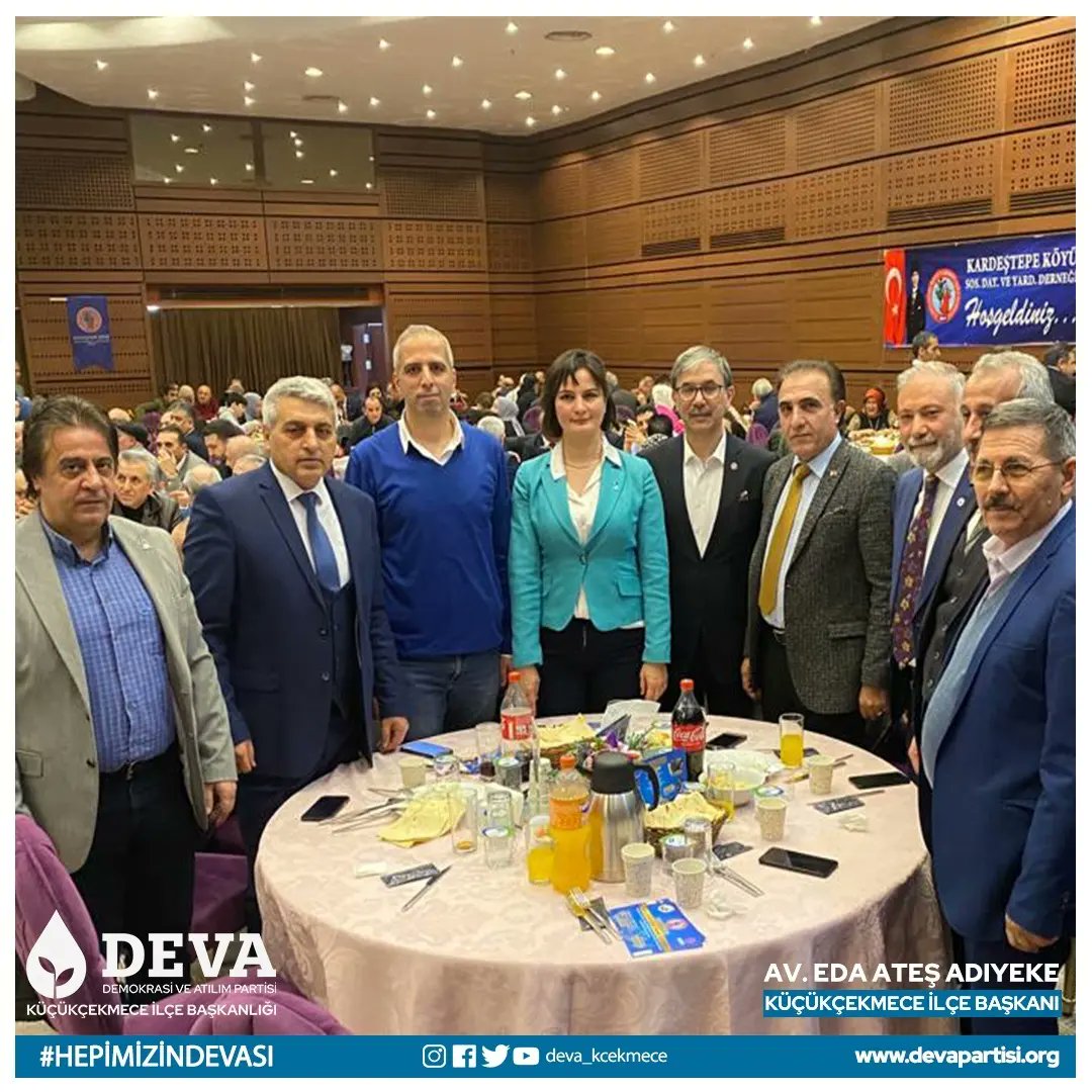 İlçe Başkanımız Av.Eda Ateş Adıyeke, İlçe Sekreterimiz Nezih Konca ve Y. K. üyemiz Birdal Sarıçayır, Kardeştepe Köyü Sosyal Dayanışma ve Yardımlaşma Derneğinin düzenlediği geleneksel kaz gecesi etkinliğine katıldılar.

#devahazır💧🌱

<a href="/alibabacan/">Ali Babacan</a> <a href="/drerhanerol/">Dr. Erhan Erol</a> @edaatesadiyeke