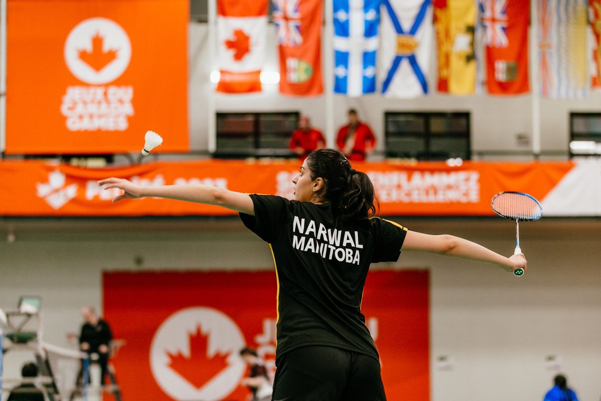 🏸 One of the last sports in action at the @2023CanadaGames! Watch the closing ceremonies at 7:30 Atlantic: canadagames.ca/watch 📸 Katherine Drake